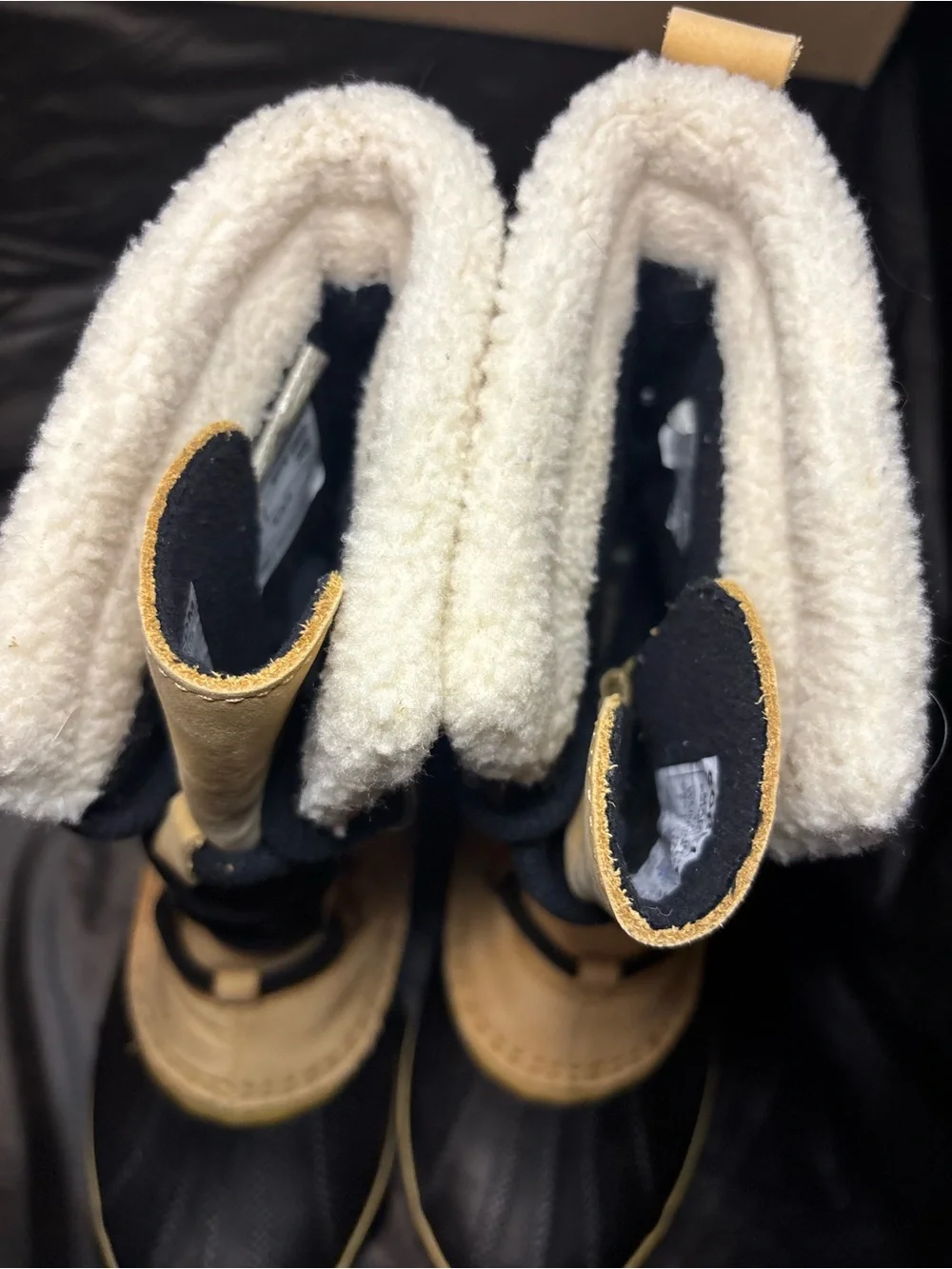 Sorel Tan & Black Winter Lace-Up Boots